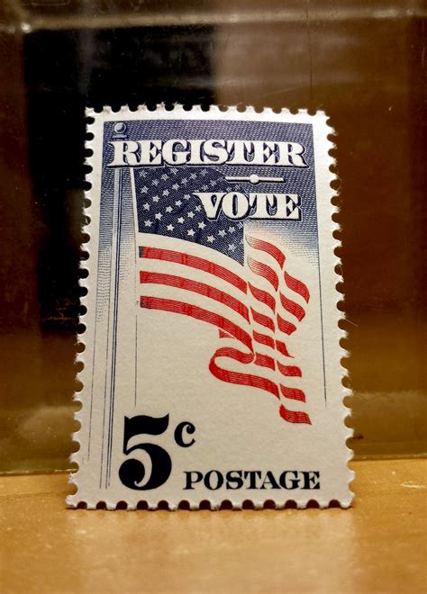 register vote 5 cent stamp value